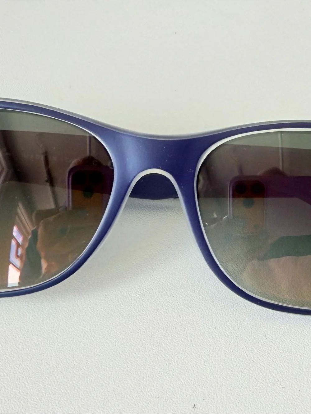 Ray Ban New Wayfarer Rb 2132 55018 Blue Sunglasses Worn Once